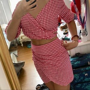 NWT Tiger Mist plaid set